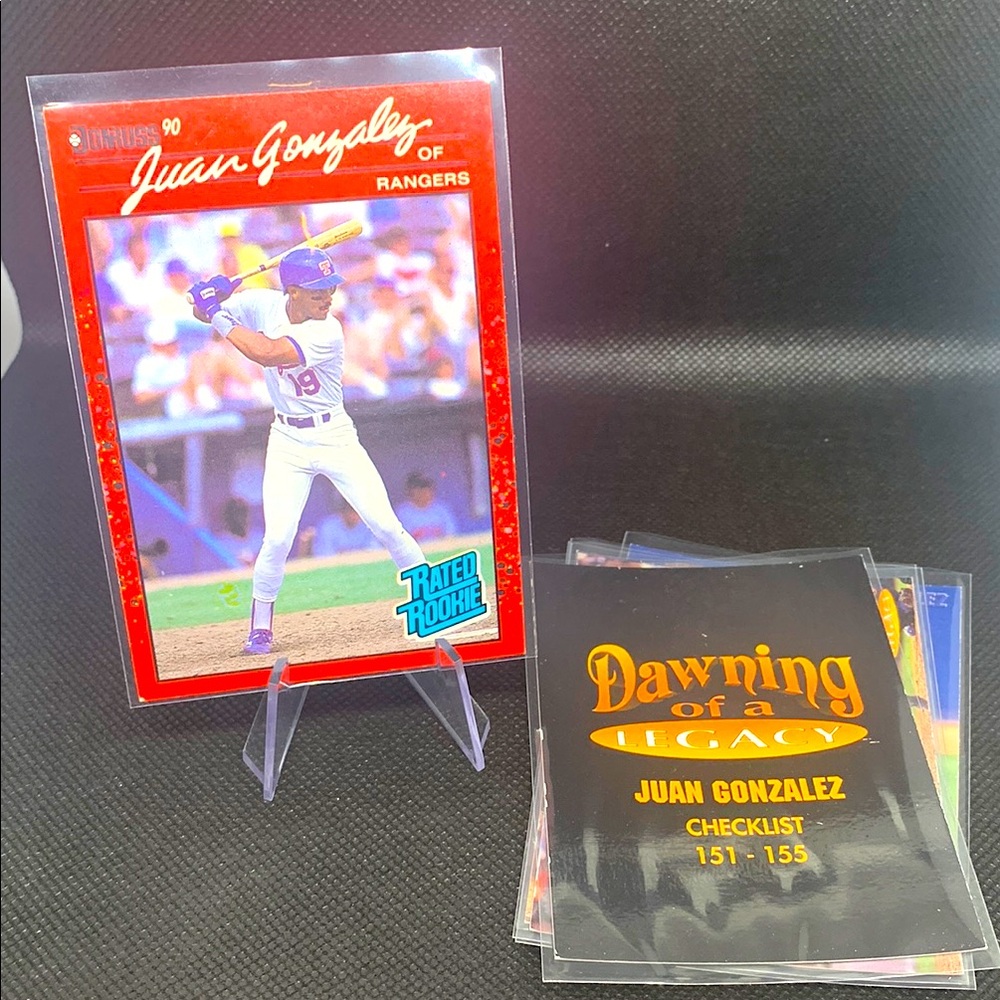 Juan Gonzalez 1989 Rated Rookie & Dawning Of A Legacy Complete Set Rangers HOF